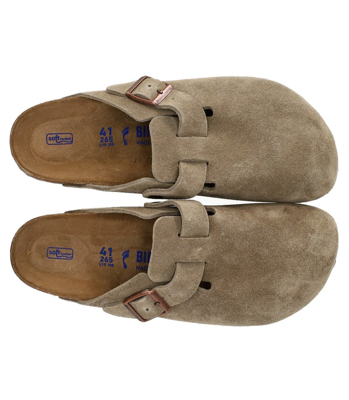 BIRKENSTOCK BOSTON SOFT FOOTBED TAUPE UNISEX CLOG