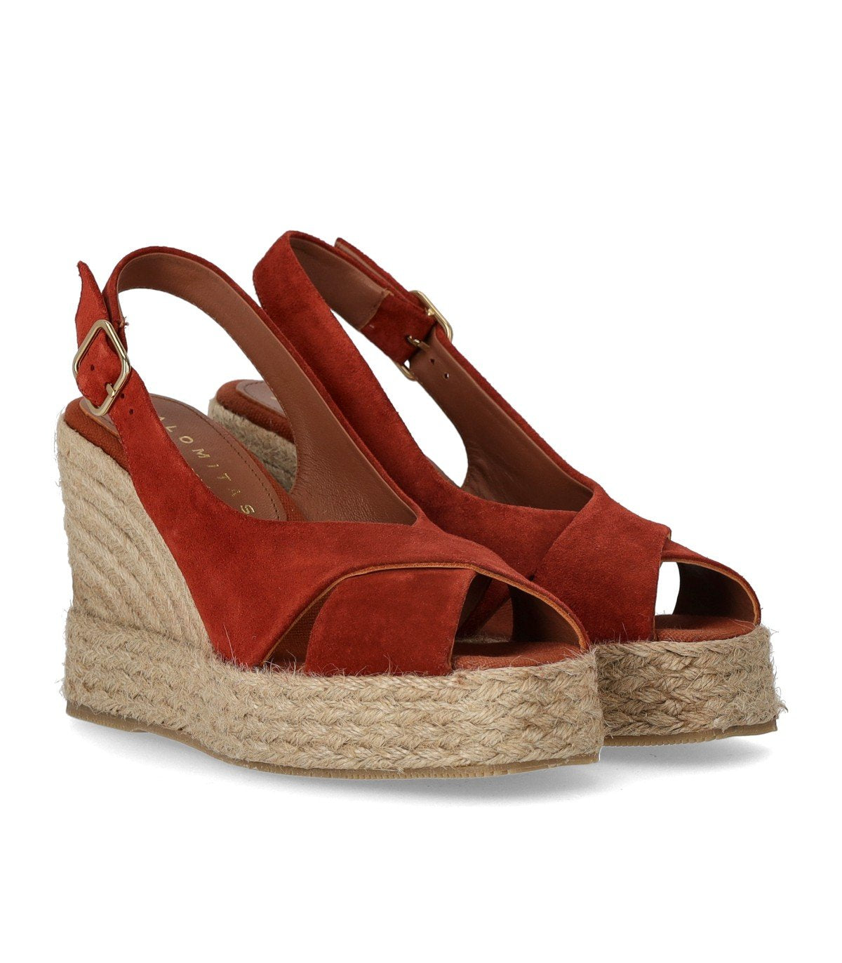 SANDALE ESPADRILLE À SEMELLE COMPENSÉE LUCILE ROUGE PALOMITAS