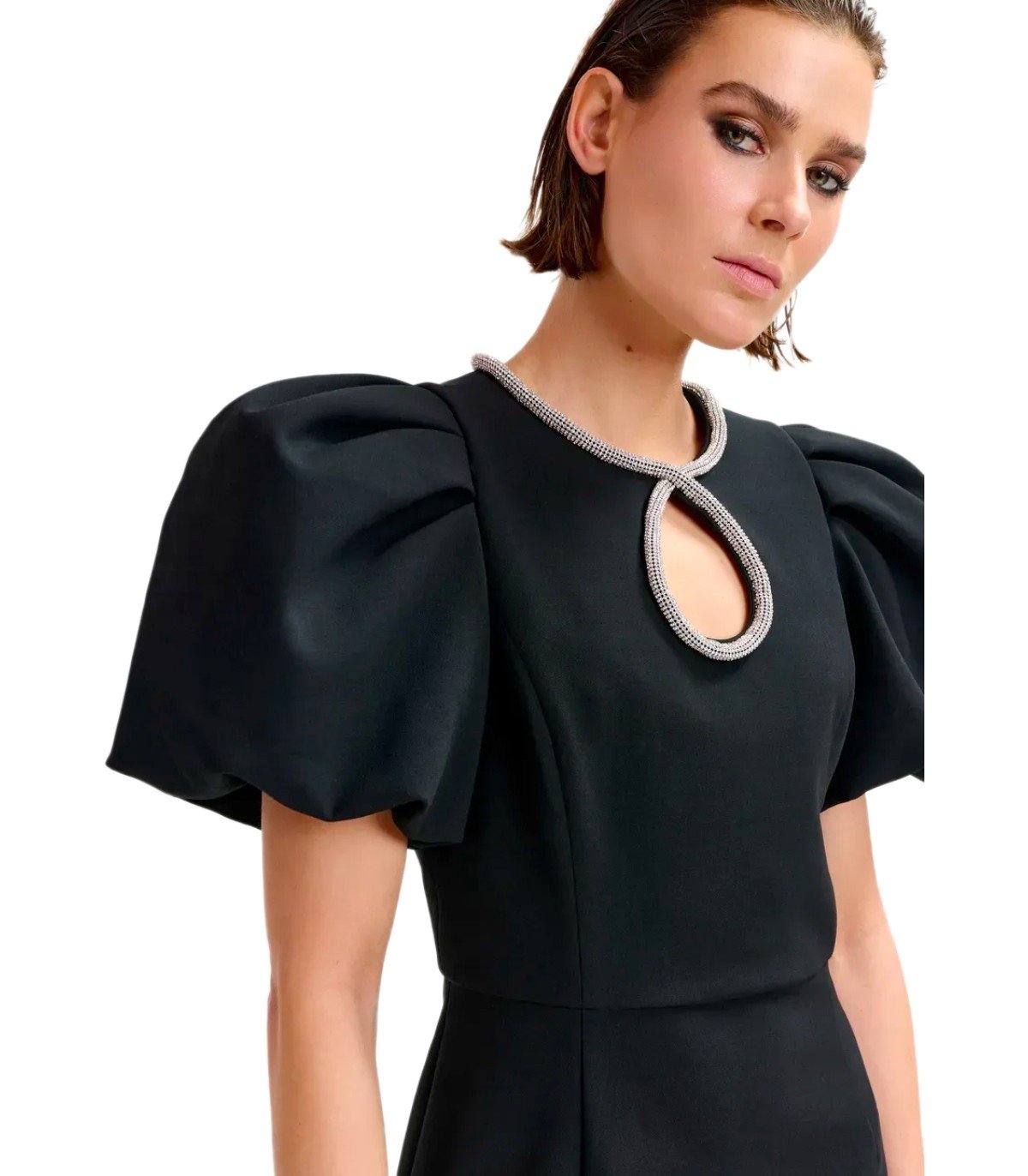 ESSENTIEL ANTWERP IJINGLE ZWART JURK