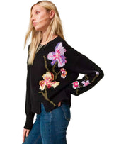 MAGLIONE GIROCOLLO CON RICAMO NERO TWINSET