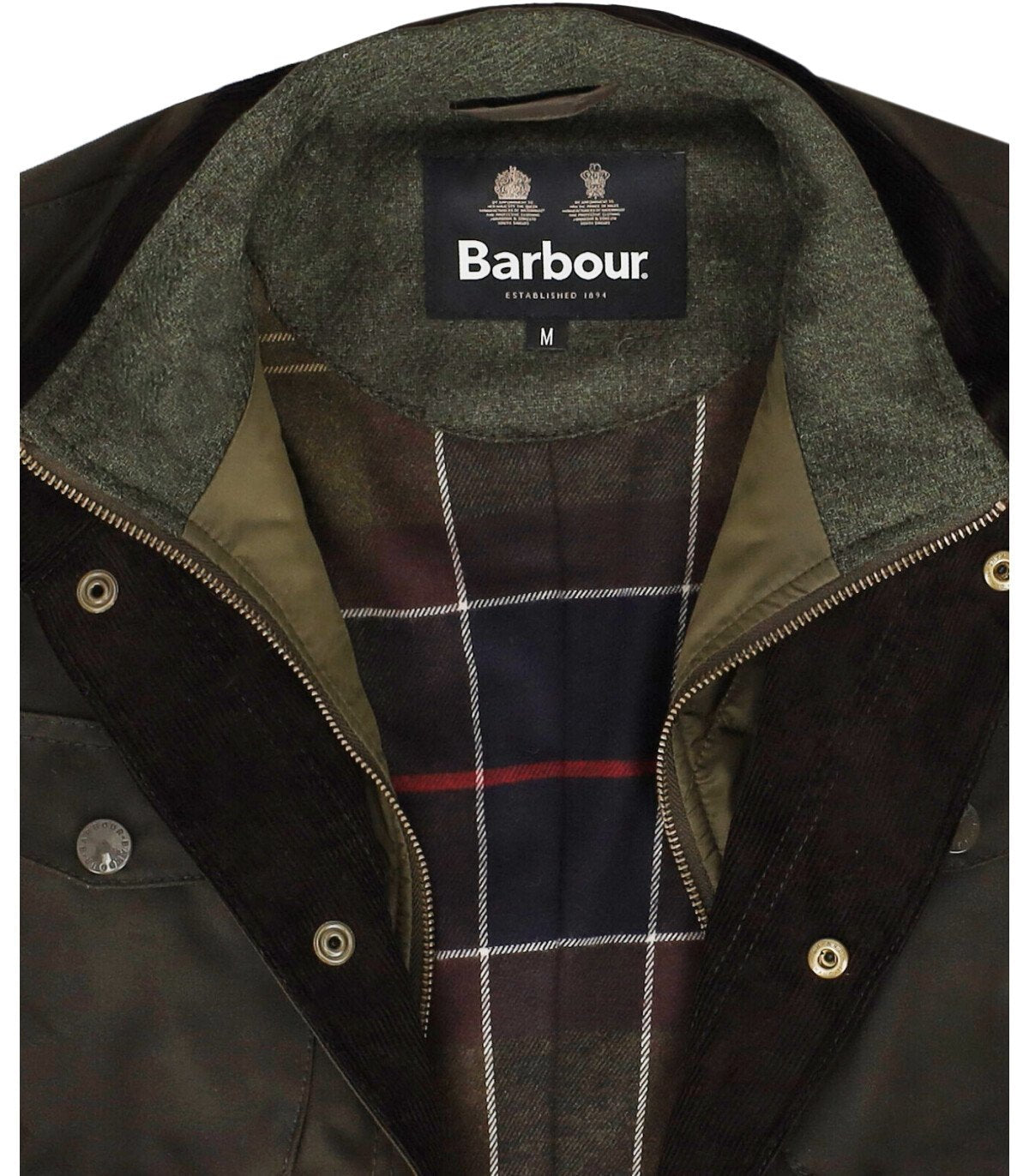 BARBOUR OGSTON WAX OLIVE GREEN JACKET