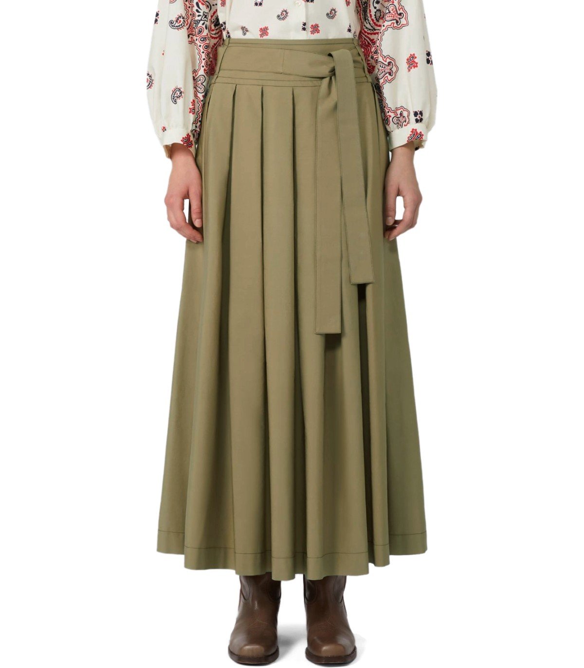 MAX MARA WEEKEND AGIATE KHAKI SKIRT
