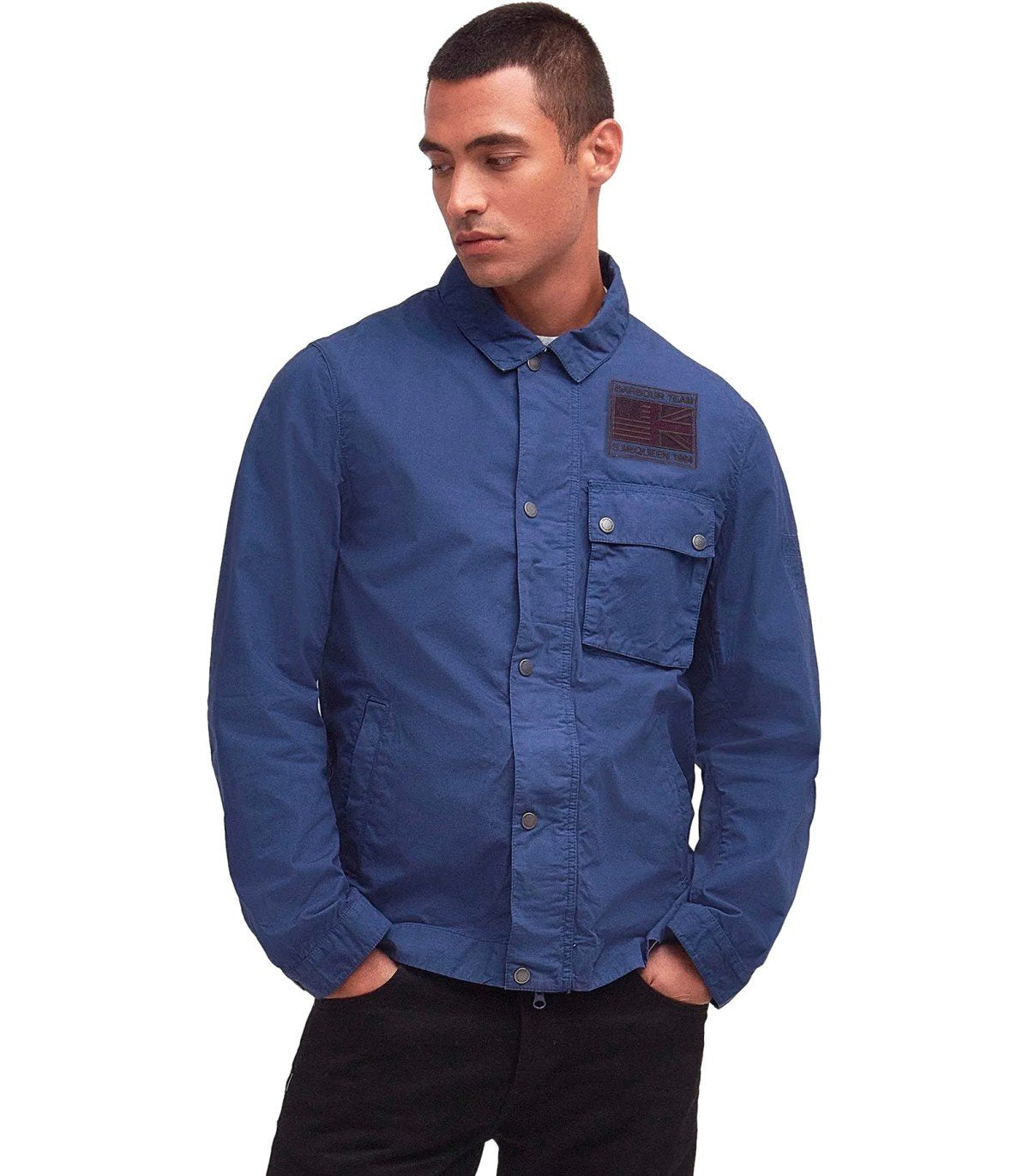 BARBOUR INTERNATIONAL WORKERS CASUAL COBALT BLUE JACKET