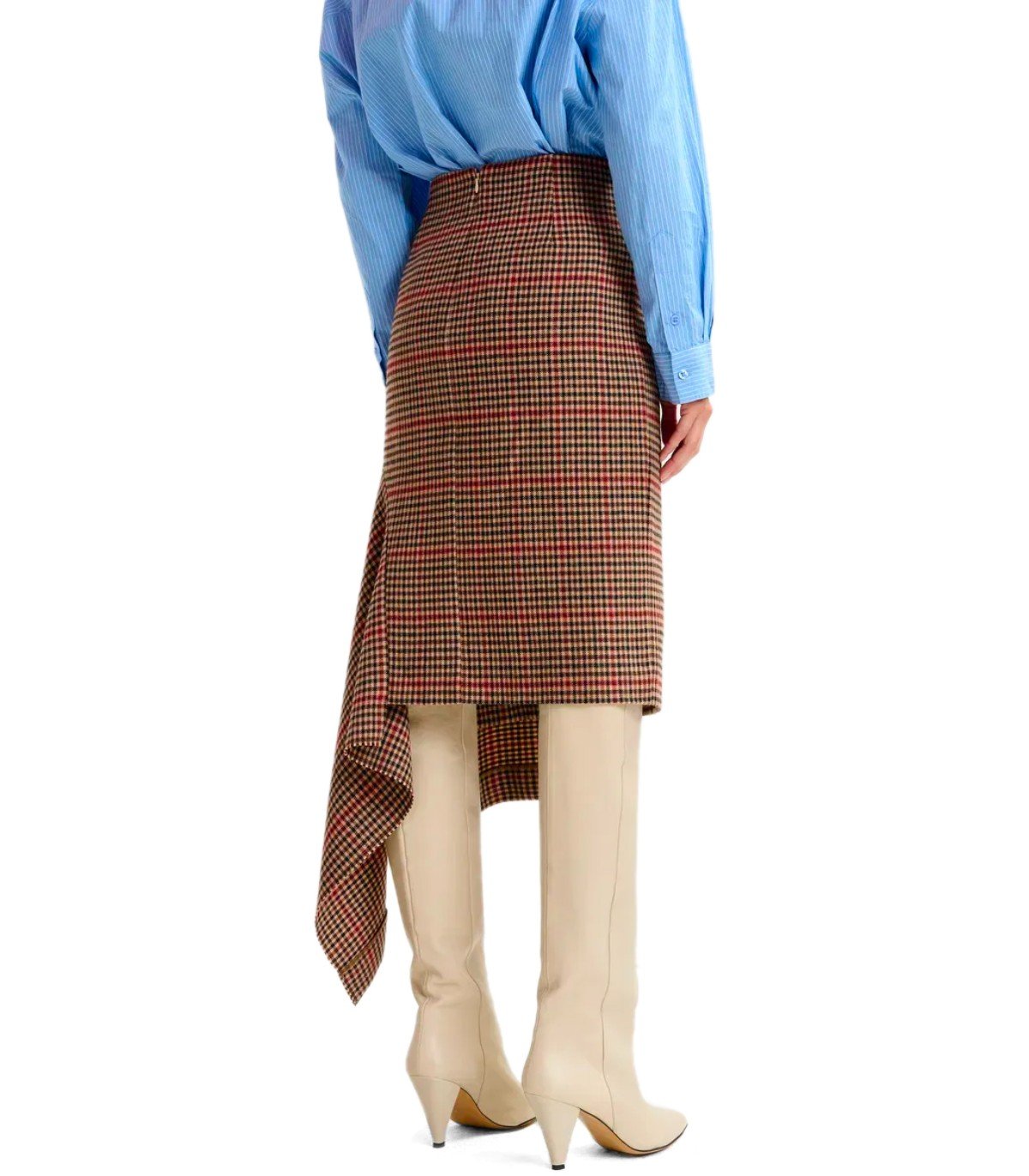 JUPE MIDI IFEATHER MARRON ESSENTIEL ANTWERP