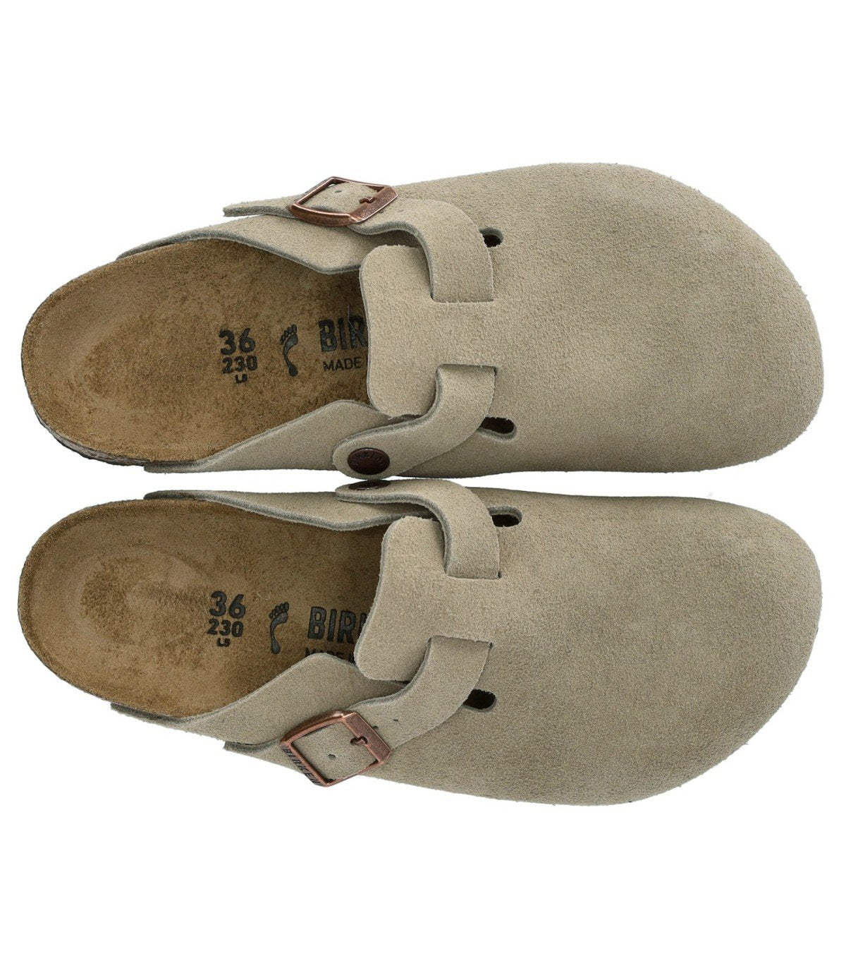 BIRKENSTOCK BOSTON SUEDE TAUPE CLOG