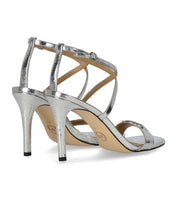 MICHAEL KORS LENA SILVER HEELED SANDAL