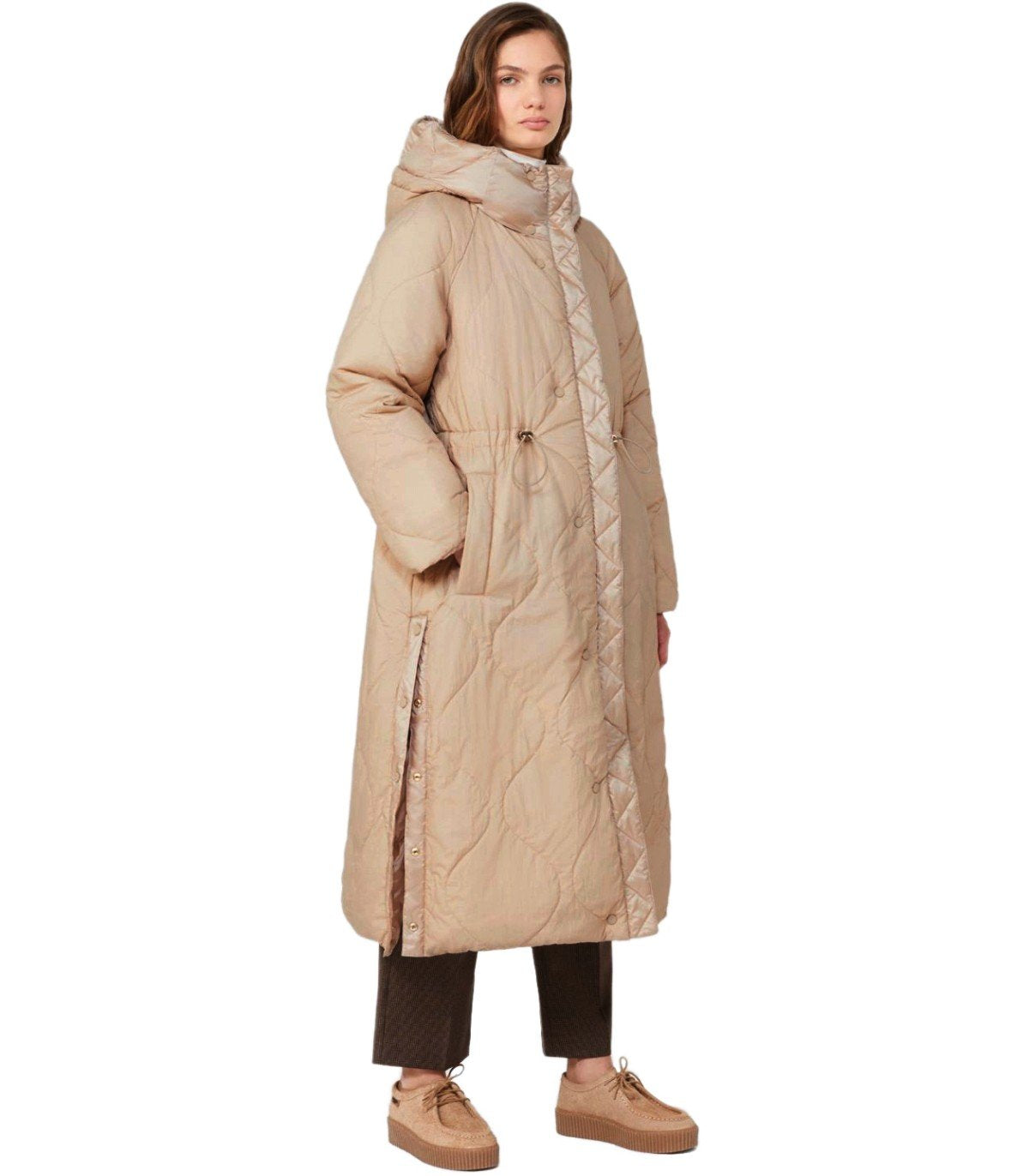 PIUMINO REVERSIBILE CON CAPPUCCIO NOVAK BEIGE MAX MARA WEEKEND