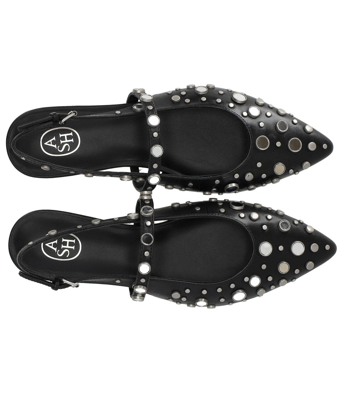ASH BRENDA BLACK SLINGBACK BALLET FLAT SHOE