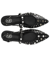 ASH BRENDA BLACK SLINGBACK BALLET FLAT SHOE