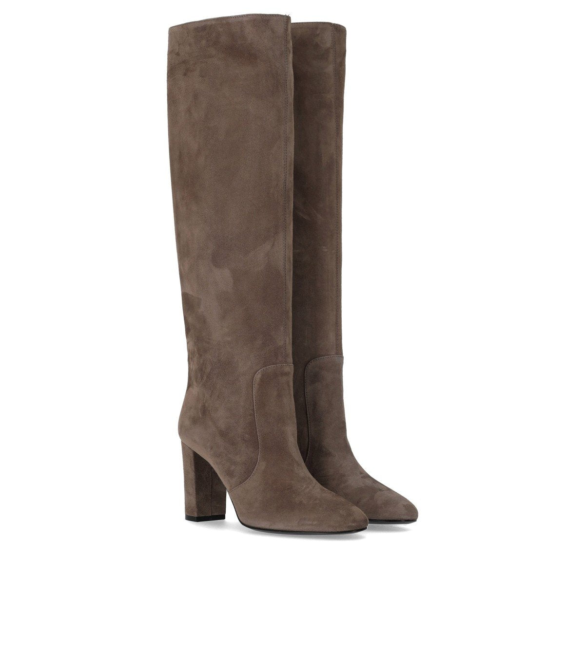 VIA ROMA 15 GREY SUEDE HEELED HIGH BOOT