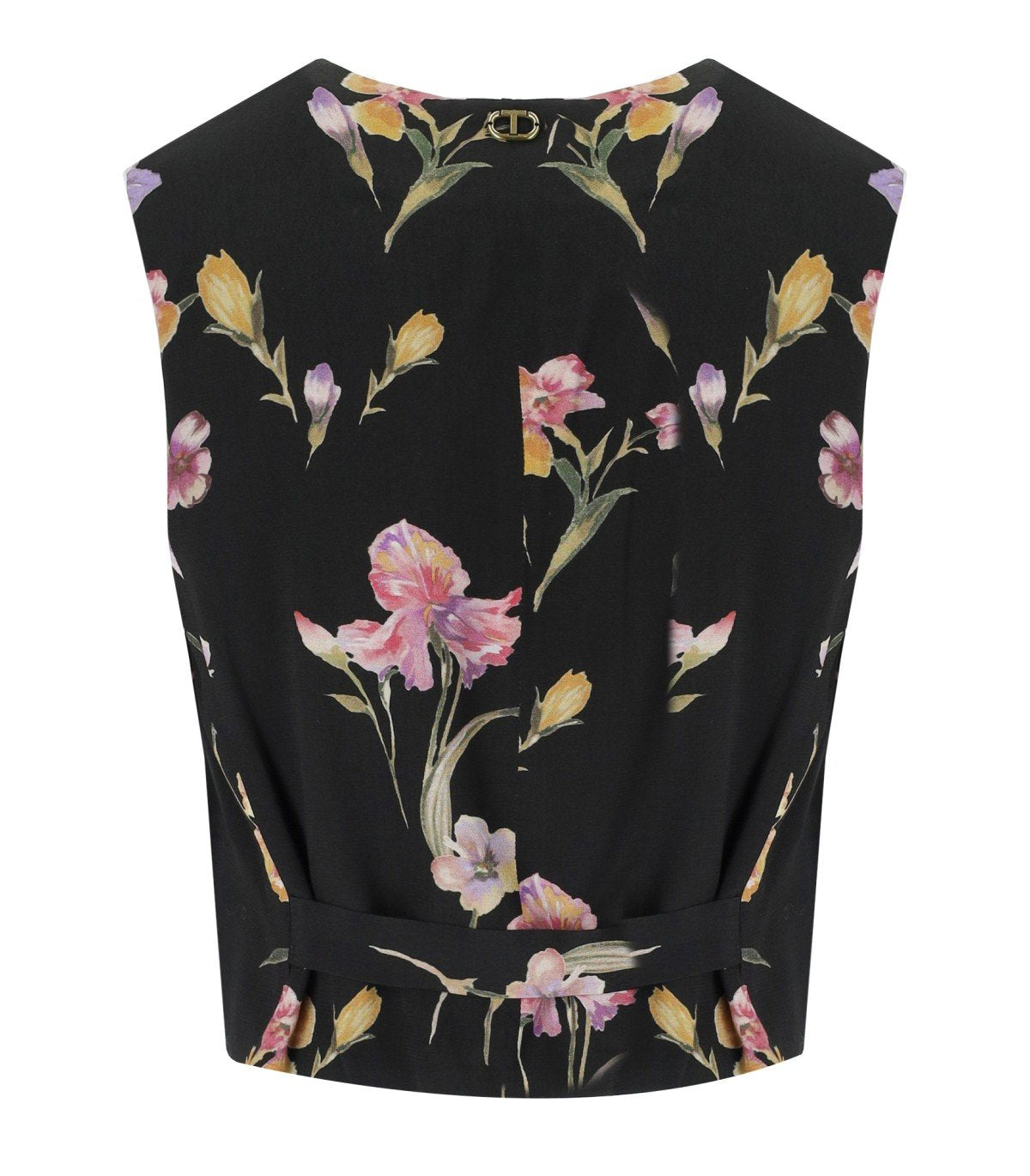 GILET A FIORI NERO TWINSET