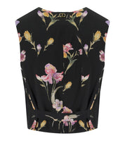 GILET A FIORI NERO TWINSET