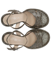 ELENA IACHI LEXY BLACK GOLD HEELED SANDAL