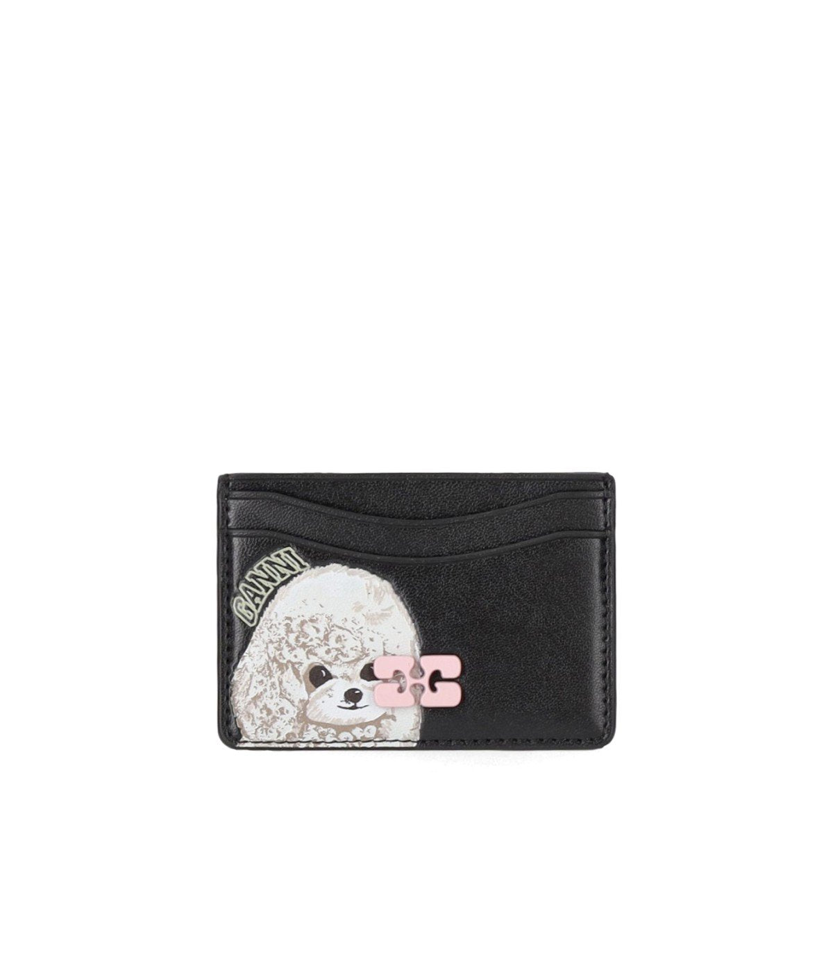 GANNI BOU BLACK CARD HOLDER