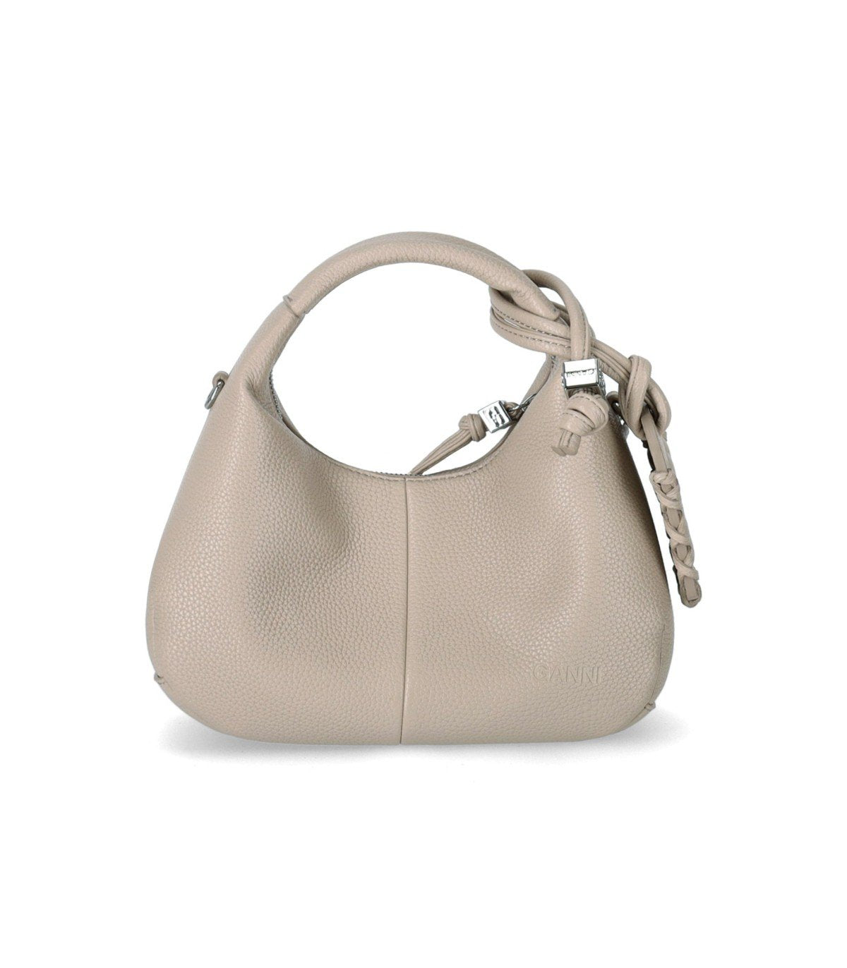 BORSA HOBO MINI WHITE PEPPER GANNI