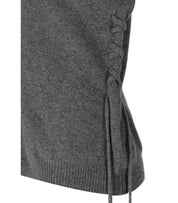 FEDERICA TOSI GREY CARDIGAN WITH LACES