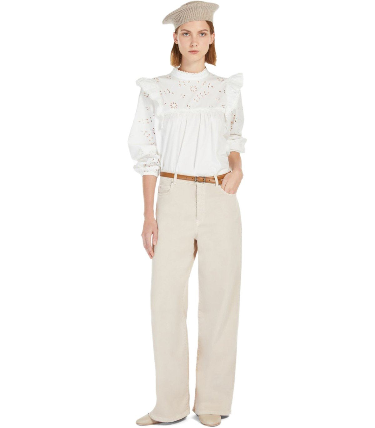 MAX MARA WEEKEND TADDEO WHITE BLOUSE