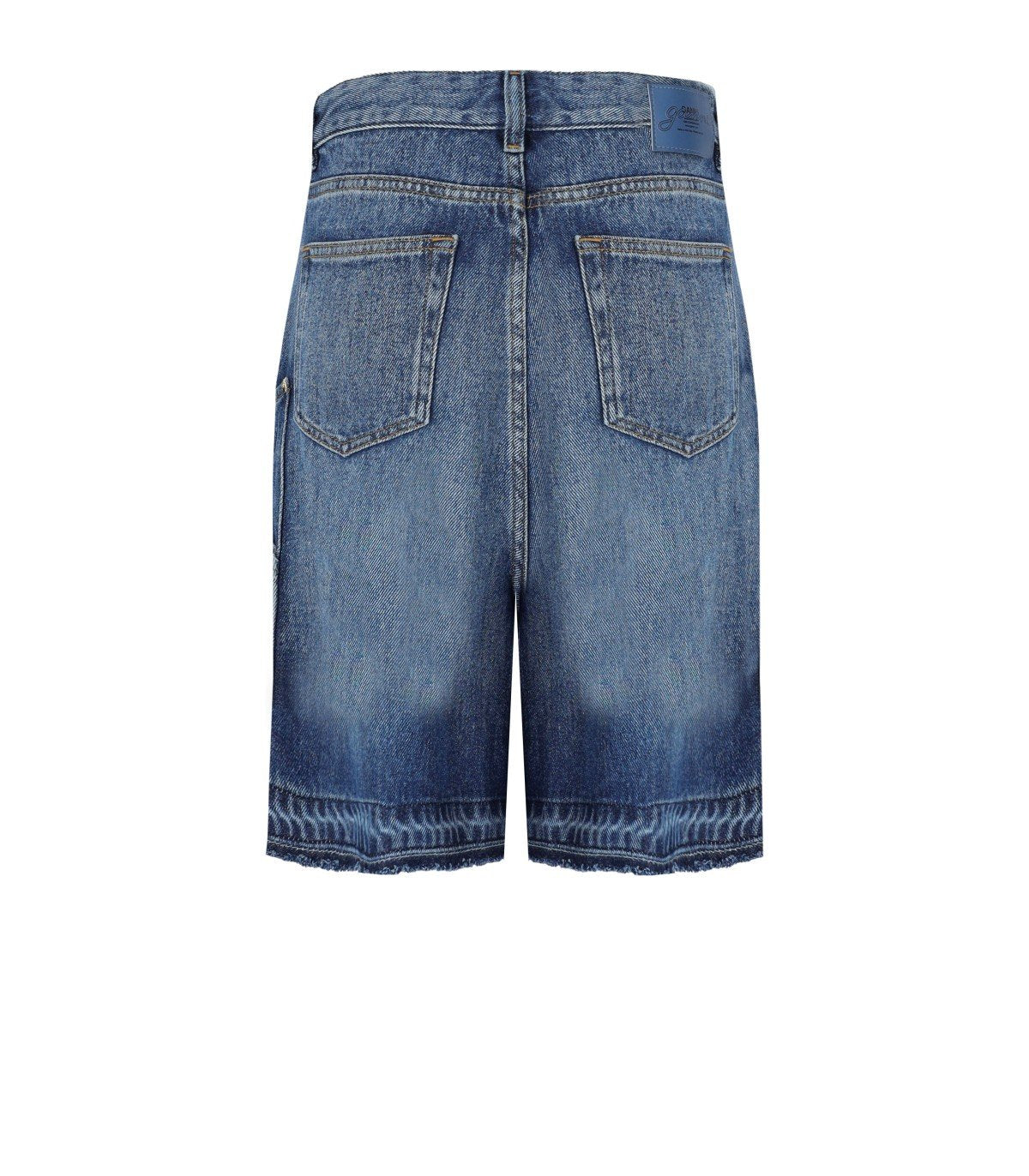 GANNI BLUE DENIM BERMUDA SHORTS