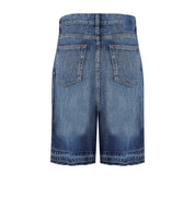 GANNI BLUE DENIM BERMUDA SHORTS