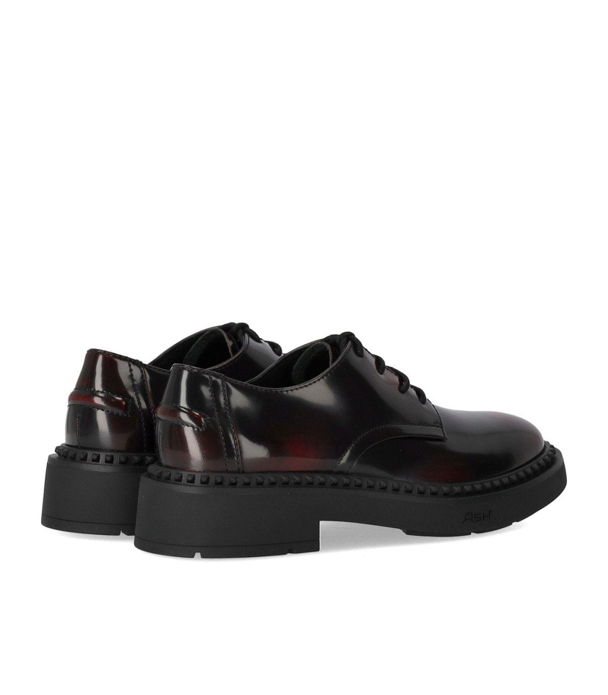 ASH MERCURY BLACK/BURGUNDY LACE-UP SHOE