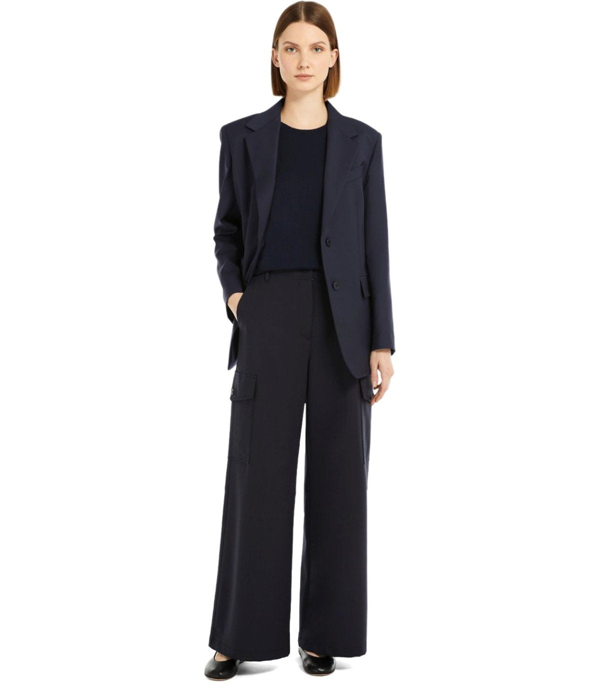 MAX MARA WEEKEND MATERIA BLUE SINGLE BREASTED BLAZER