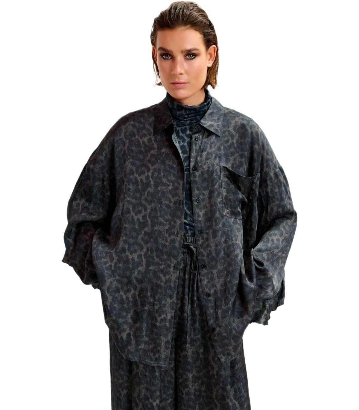 ESSENTIEL ANTWERP ILORIN BROWN SHIRT