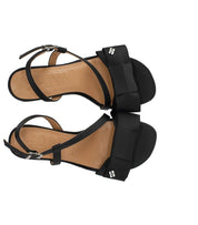 GANNI SATIN BLACK HEELED SANDAL