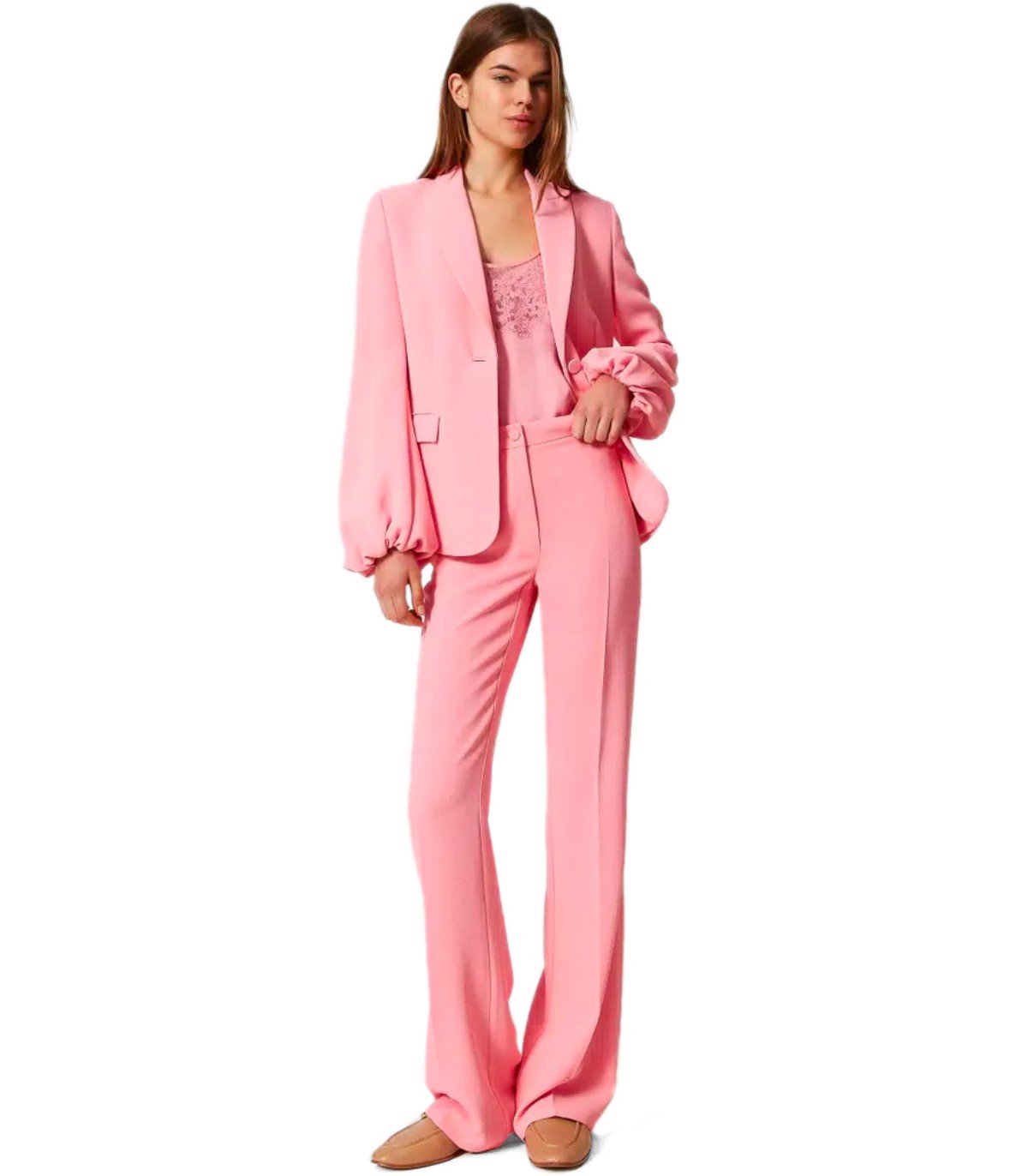 PANTALONE FLARE ROSA TWINSET