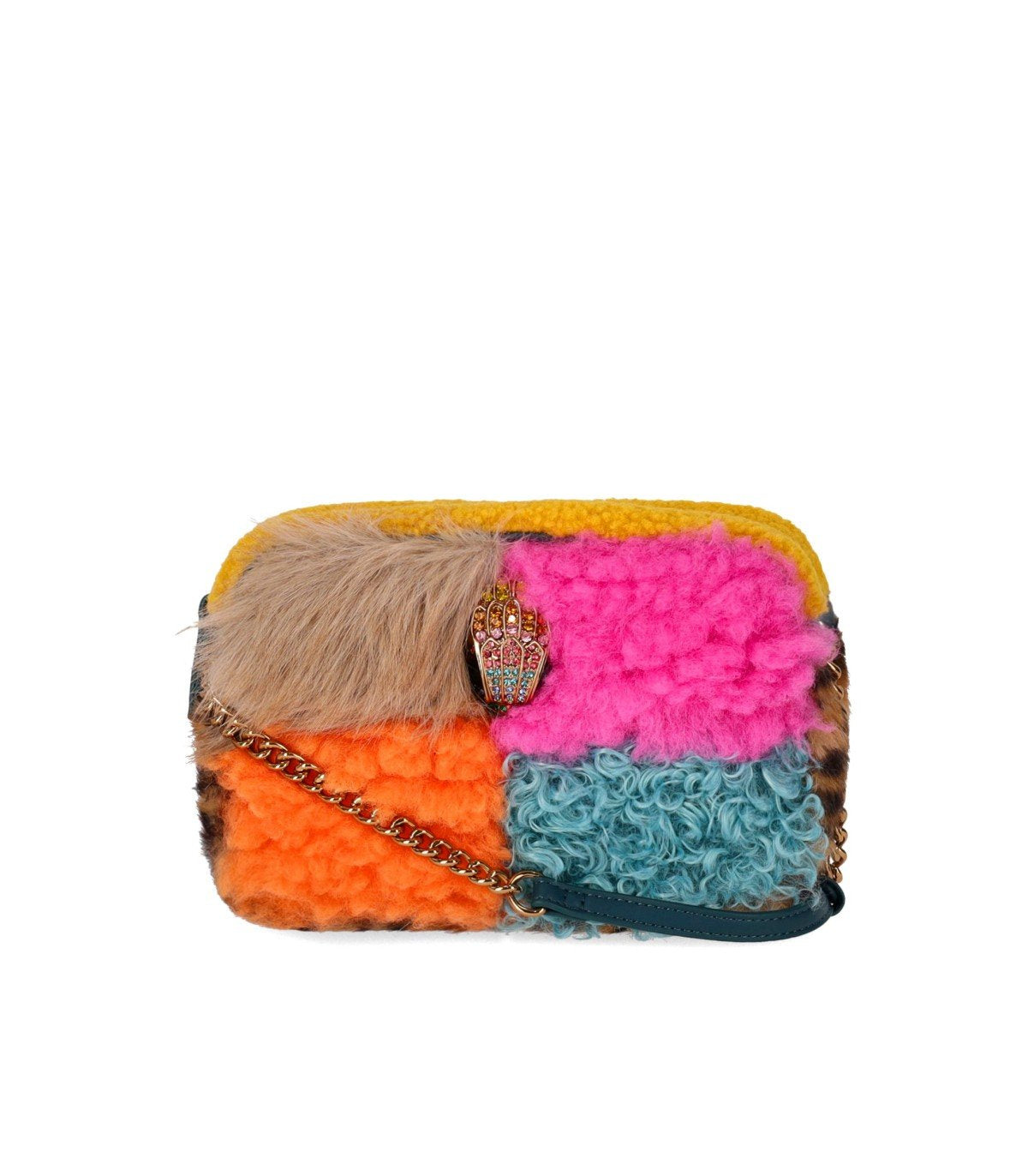 KURT GEIGER HOXTON FUR MULTICOLORED CROSSBODY BAG
