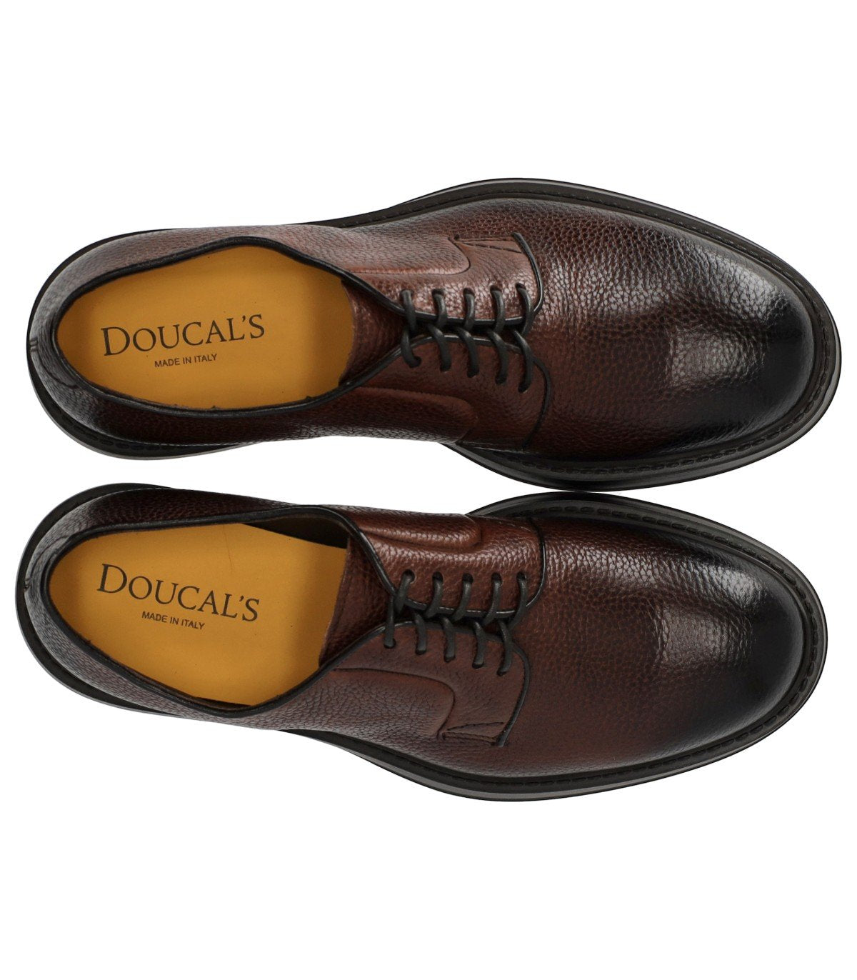 DOUCAL'S INCA BROWN DERBY LACE-UP SHOE