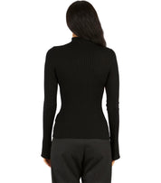 CRUNA CONNIE BLACK RIBBED SWEATER