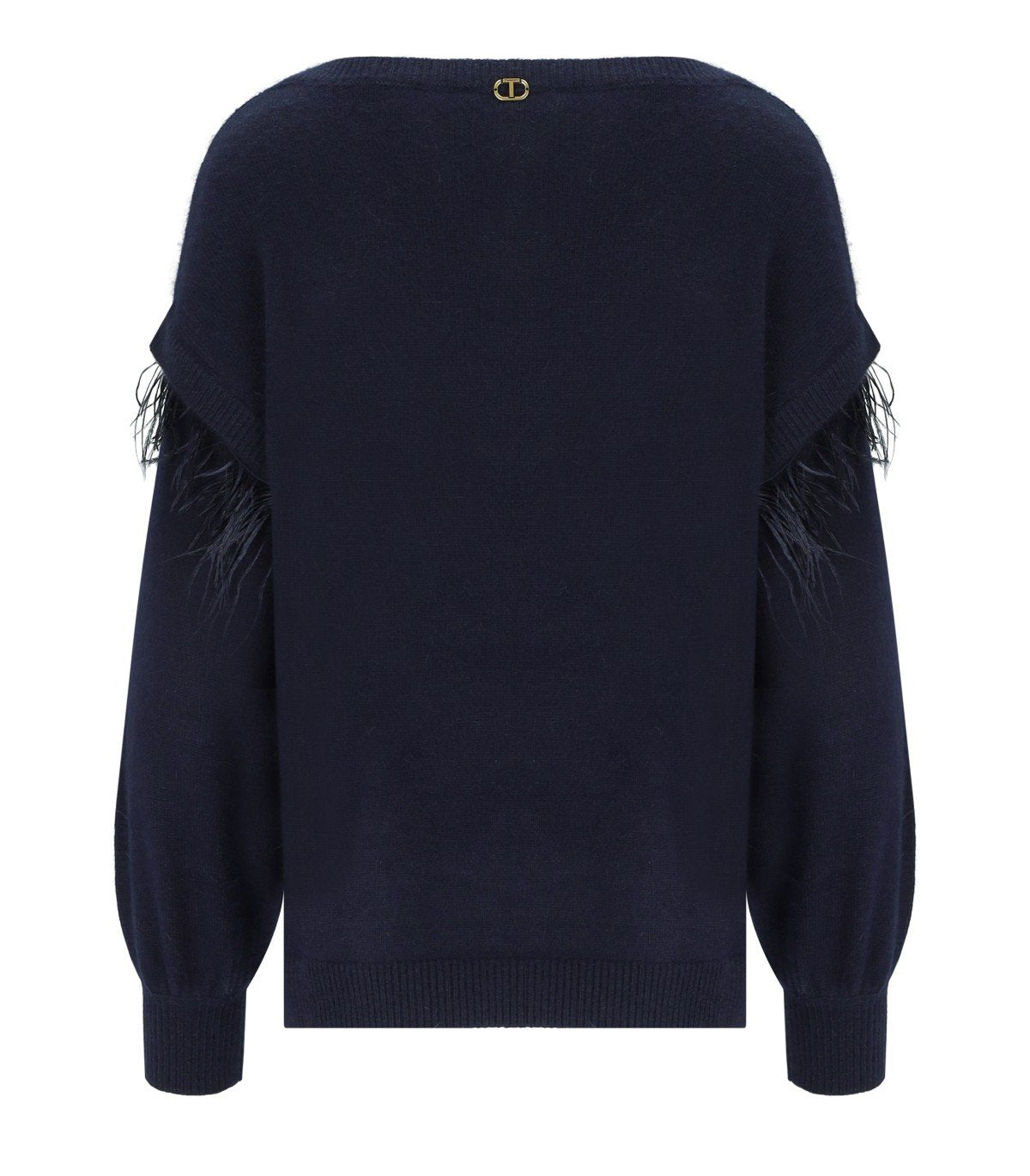 MAGLIONE CON PIUME BLU TWINSET