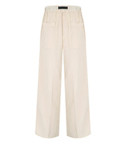 WHITE SAND CAROL CREAM RIBBED PANTS