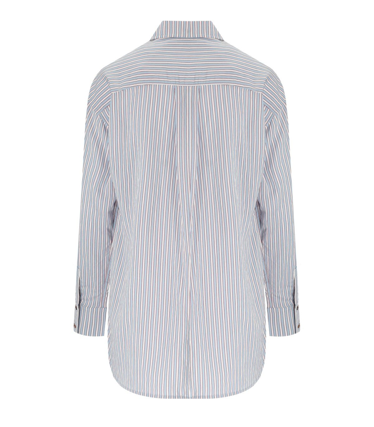 GANNI SOFT CHAMBRAY STRIPED SHIRT