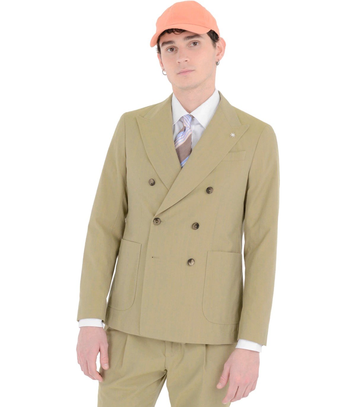 MANUEL RITZ GREEN DOUBLE-BREASTED SUIT
