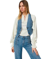 GILET IN DENIM BLU MEDIO TWINSET