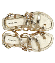 MICHAEL KORS DARRINGTON GOLD FLAT SANDAL