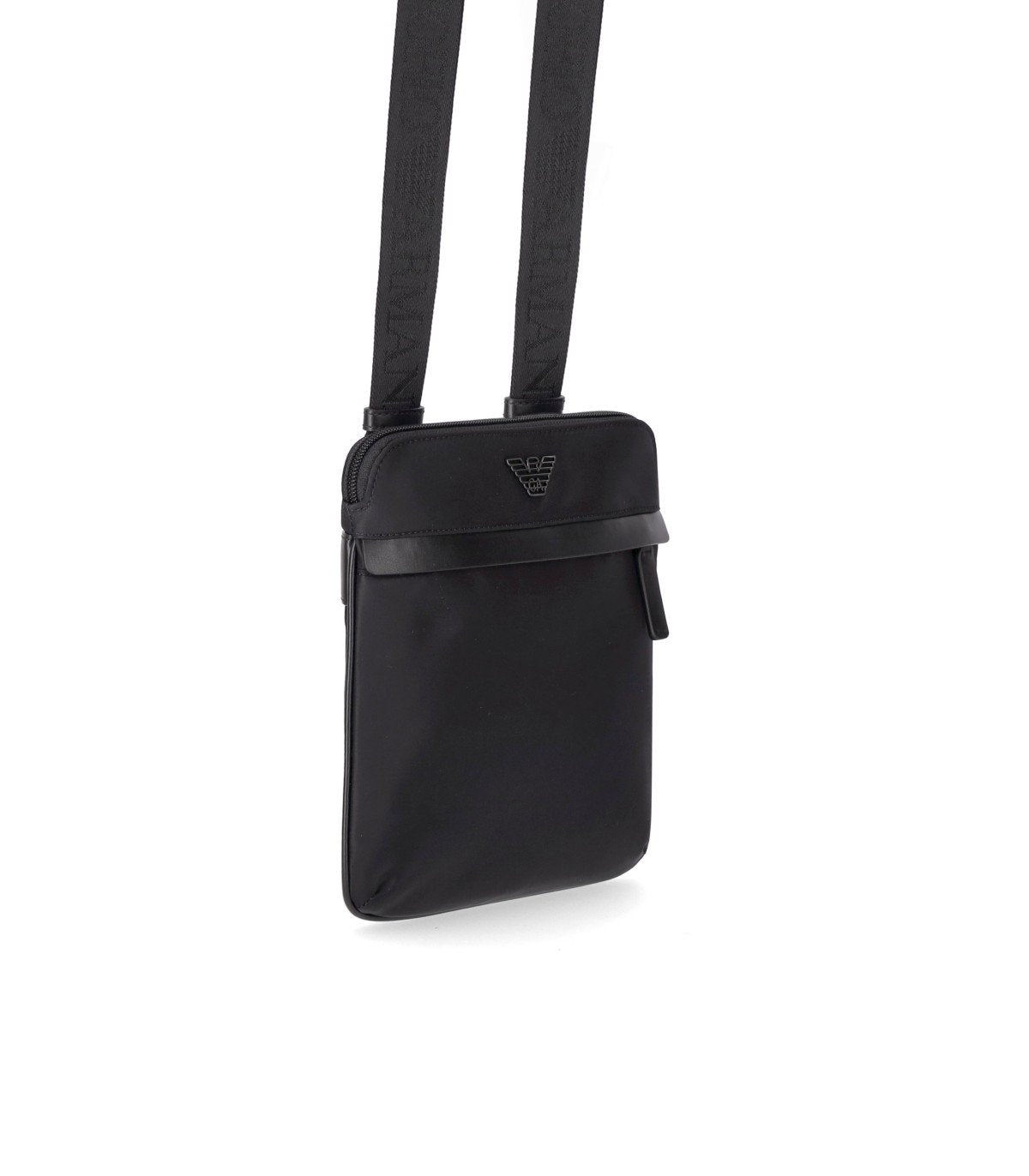 EMPORIO ARMANI BLACK NYLON CROSSBODY BAG