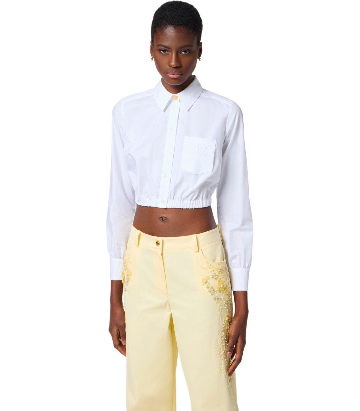 CAMICIA CROPPED BIANCA ELISABETTA FRANCHI