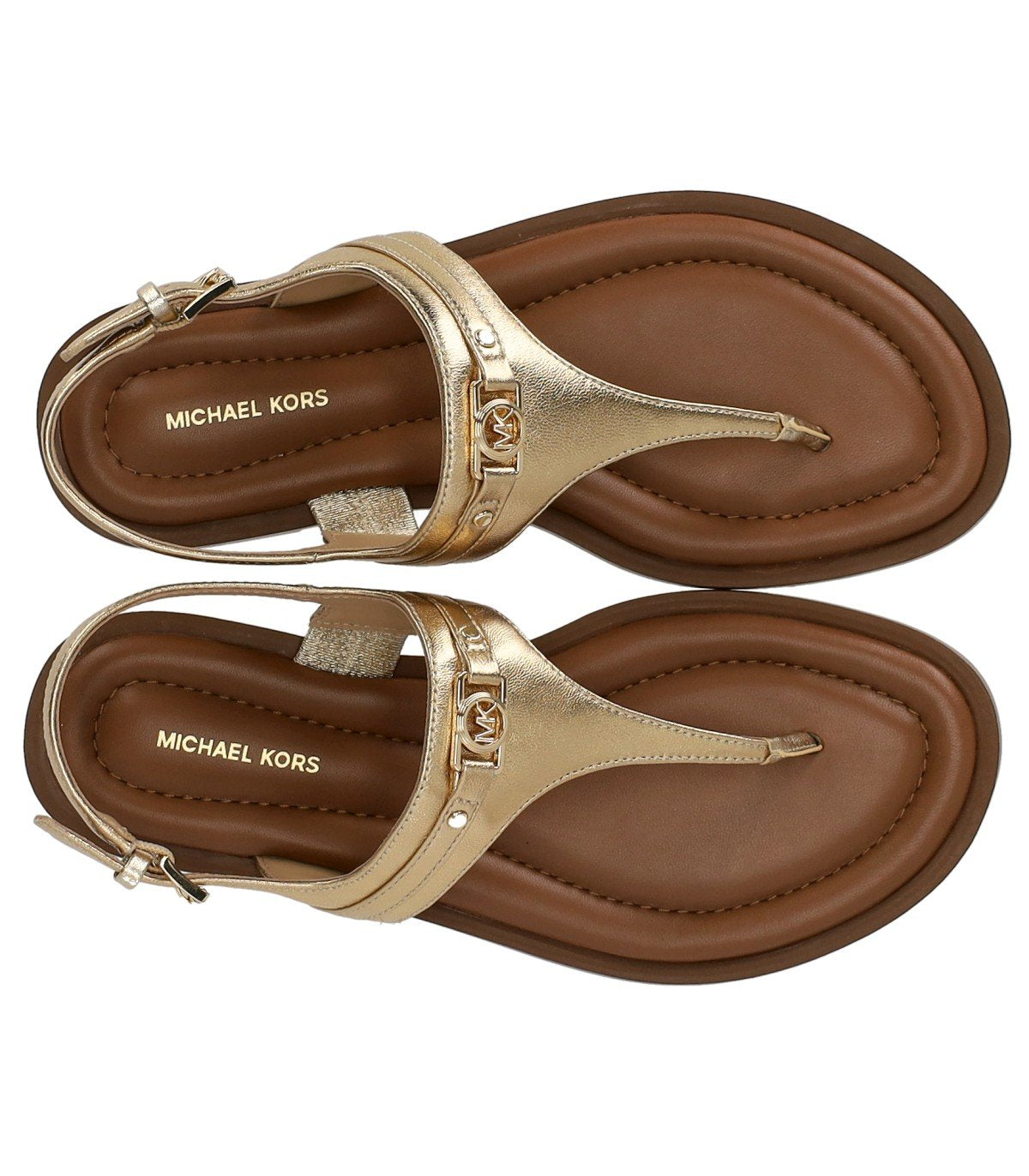 MICHAEL KORS MANDY GOLD THONG SANDAL