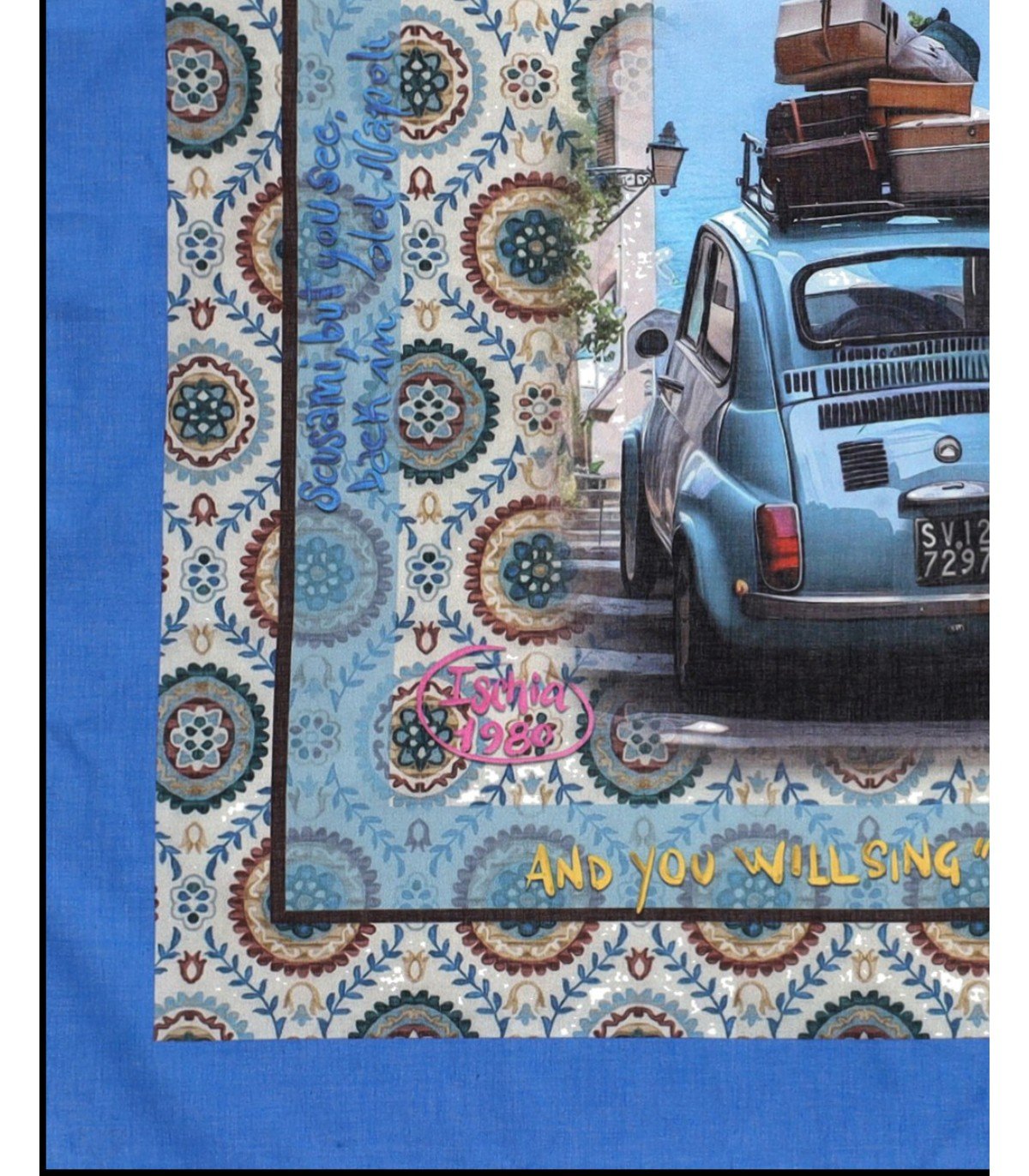 BOB LEGO BLUE PRINTED FOULARD SCARF