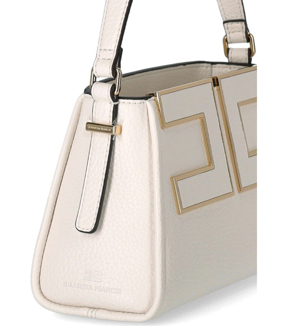 BORSA A MANO MILK CON MAXI LOGO ELISABETTA FRANCHI