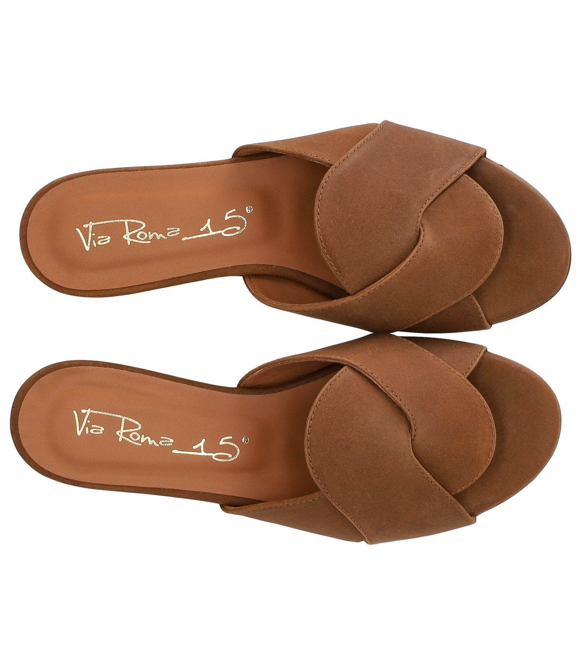 VIA ROMA 15 LIGHT BROWN SLIDE
