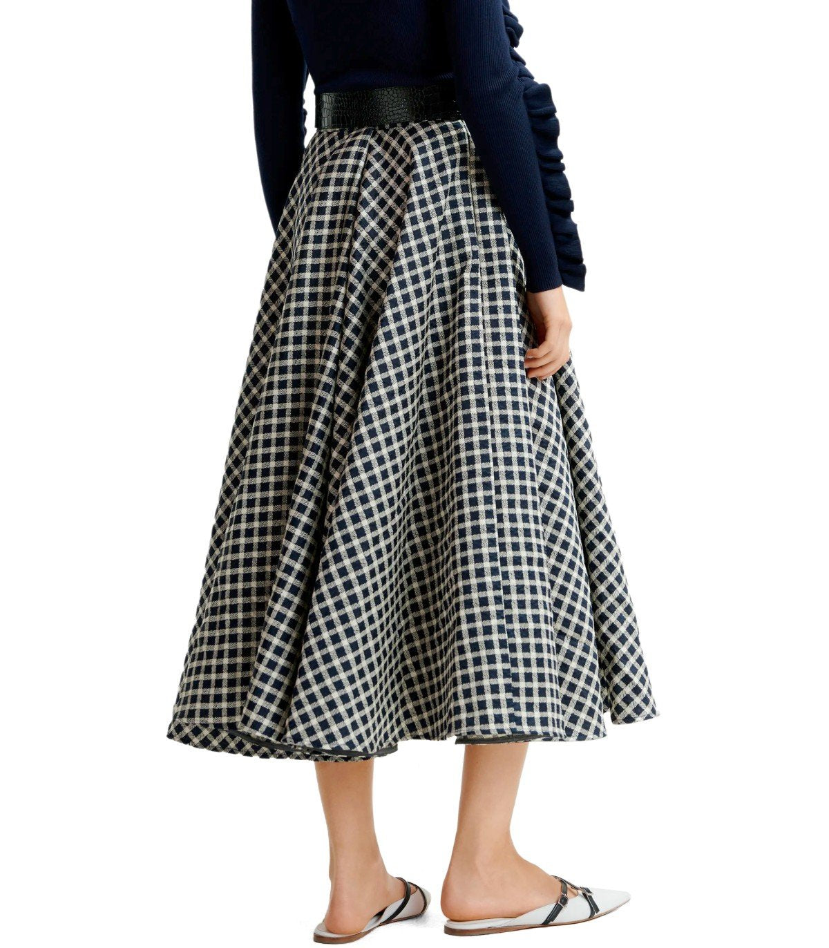 ESSENTIEL ANTWERP HAT DARK BLUE MIDI SKIRT
