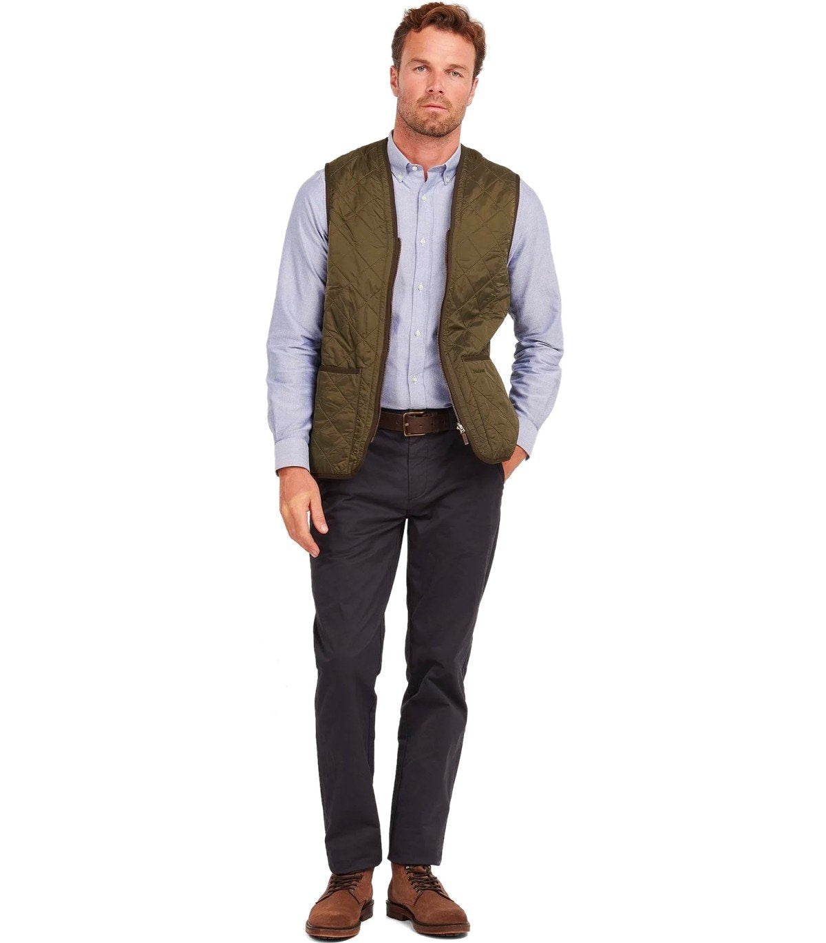 BARBOUR POLARQUILT LINER OLIVE GREEN VEST