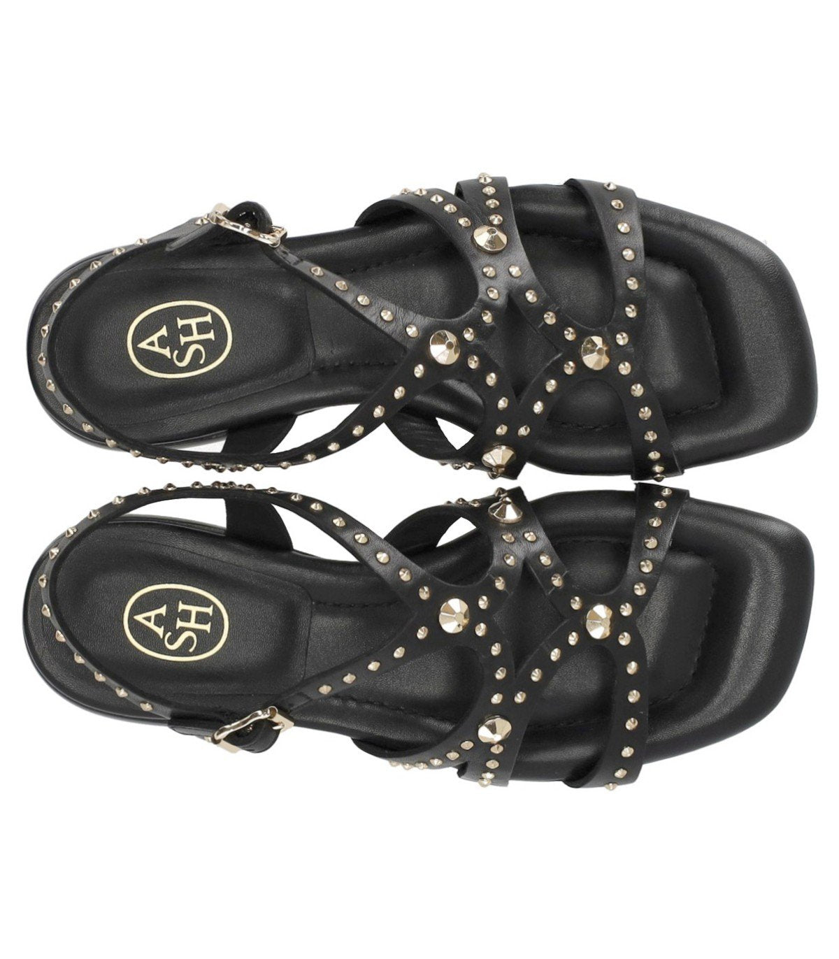 ASH RUBY BLACK FLAT SANDAL