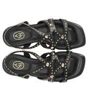 ASH RUBY BLACK FLAT SANDAL