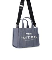 MARC JACOBS THE CANVAS SMALL TOTE BLUE SHADOW HANDBAG