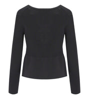 GANNI BLACK CARDIGAN WITH LACES
