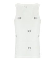 TOP CON STRASS BIANCO GANNI